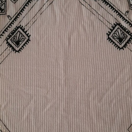 Tally Weill women's white shirt with black geometric designs, size XXS, new