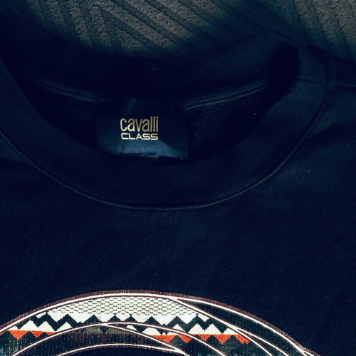 Roberto Cavalli sweatshirt men's size M used, black, unisex