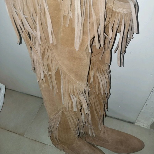 High boots with fringes country style size 37 like new