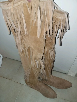 High boots with fringes country style size 37 like new