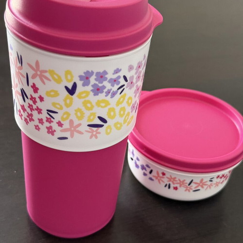 Tupperware set with thermal cup and small container new