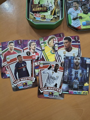 World Cup Trading Cards New Pack of 43 with Collector's Metallic Box