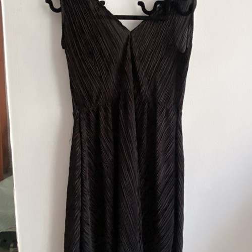 Black pleated mini dress, size S
