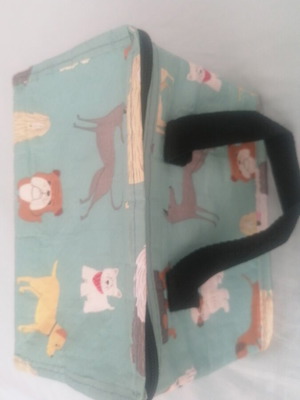 Rex London insulated bag with dog pattern