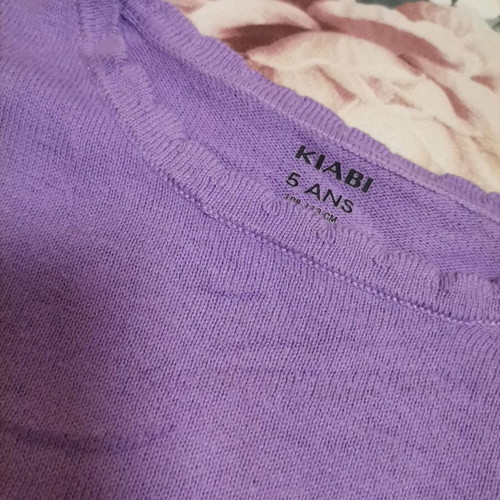Kiabi lilac sweater like new for girls aged 4-5