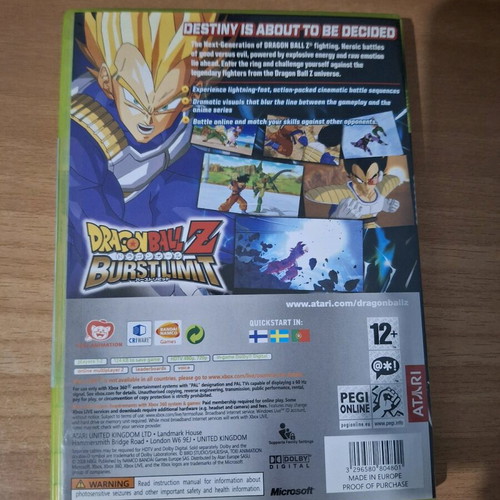 Dragonball Z BurstLimit Xbox 360 like new