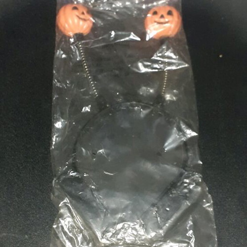 Decorative pumpkin headband new with batteries