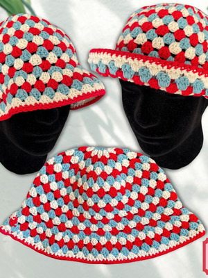 Handmade Bucket Hat - "4th of July"