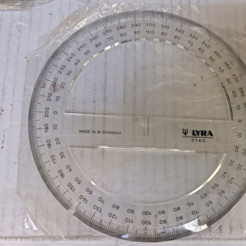 Large German protractors pack of 10 new