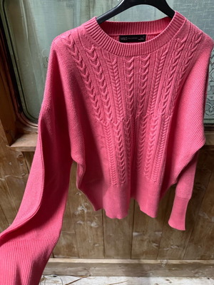 M&S Collection Pink Cable Knit Sweater like new