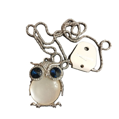 Owl necklace jewelry new, silver S925 plated