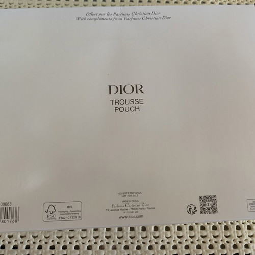 Dior Beauty Pouch rattan effect, new with box and accessories