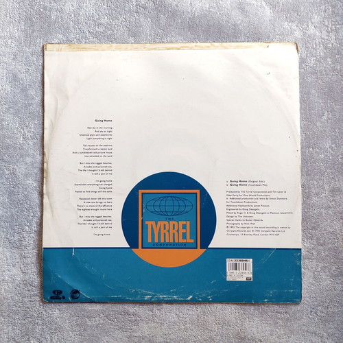 The Tyrrel Corporation Going Home 12'' Vinyl Maxi Single used, electronic