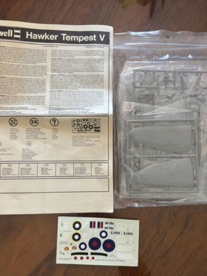 Revell Hawker Tempest V model kit, unassembled