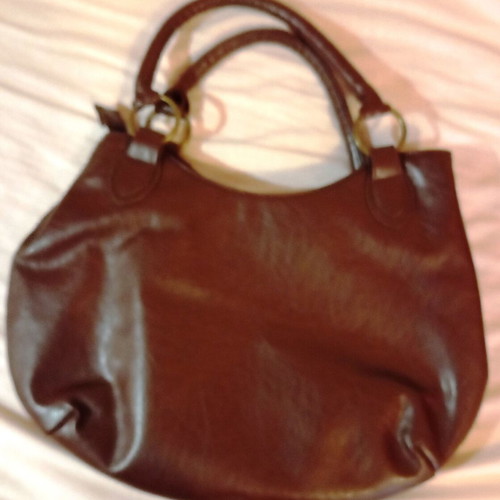 Women's Handbag like new, brown faux leather