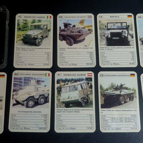 Yperatou military cars trucks and tanks used
