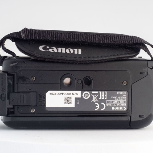 Canon HF R506 Full HD Camcorder used with 57x zoom and touchscreen