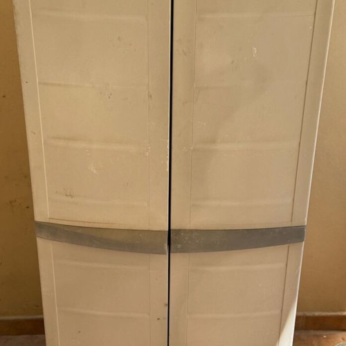 Keter Plastic Outdoor Wardrobe used, large and durable