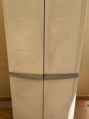 Keter Plastic Outdoor Wardrobe used, large and durable