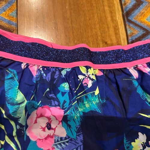 Floral skirt and blouse set for girl 11-12 years like new, blue