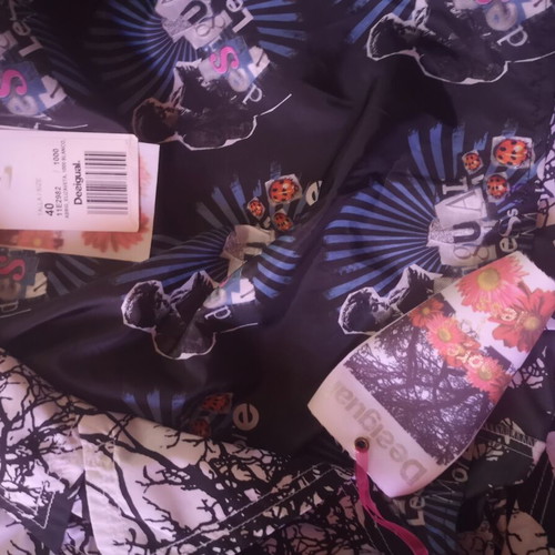 Desigual Vintage Floral Trench Coat, size 40, new with tags