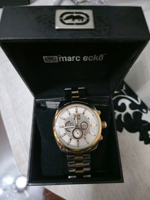 Ανδρικό ρολόι Marc Ecko μεταχειρισμένο με μπρασελέ ασημί και χρυσό