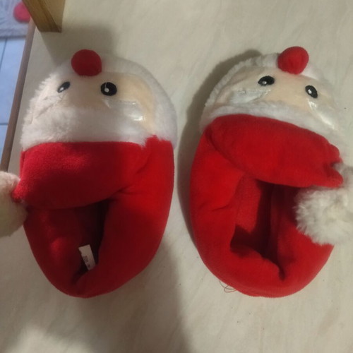 Baby Santa Claus slippers size 23-24 like new
