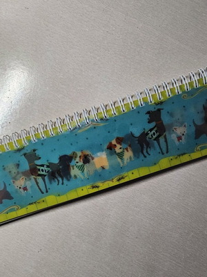 Notepad with 3D dogs new, unused