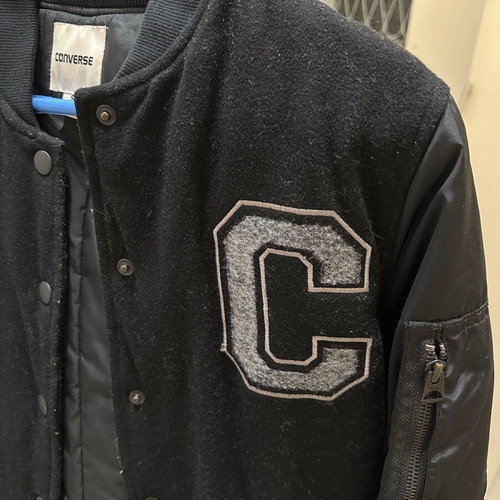 Converse jacket small black long like new
