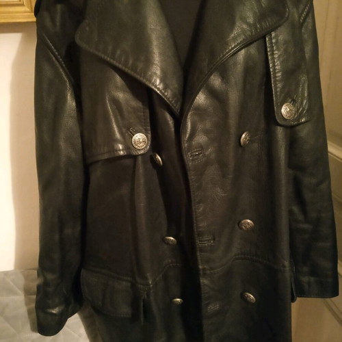Booze leather women's coat used, black