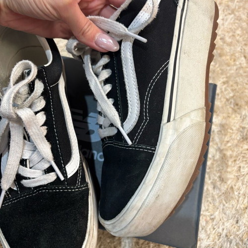 Vans sneaker used, size 38, black and white platform