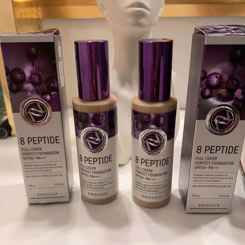 Enough 8 Peptide Full Cover Perfect Foundation SPF50+ PA+++ new, 2 creams