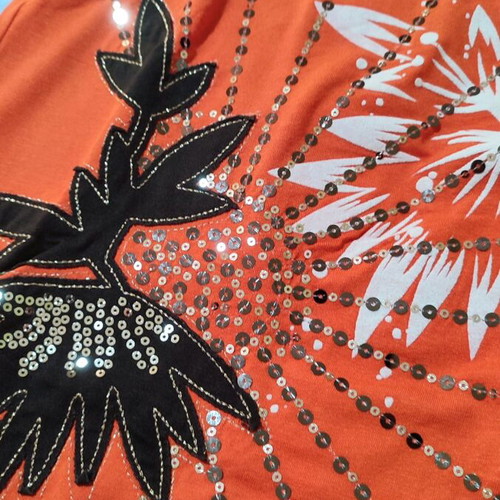 Summer blouses size L like new, with beads and sequins, set of 2
