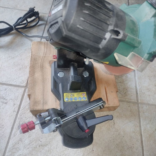 Parkside Chain Sharpener like new with wooden base