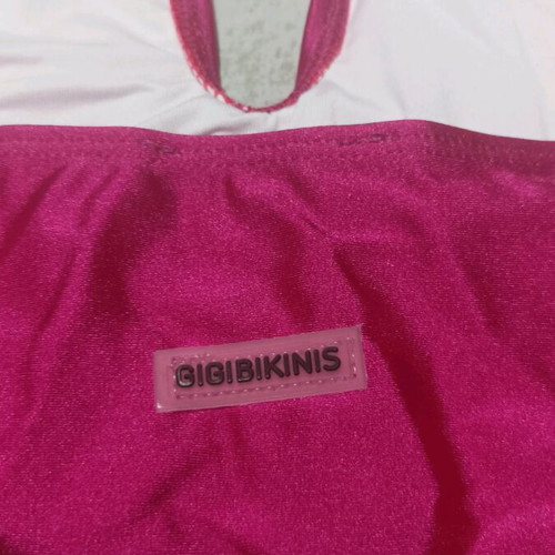 One-piece swimsuit with V opening new, fuchsia, size S/M