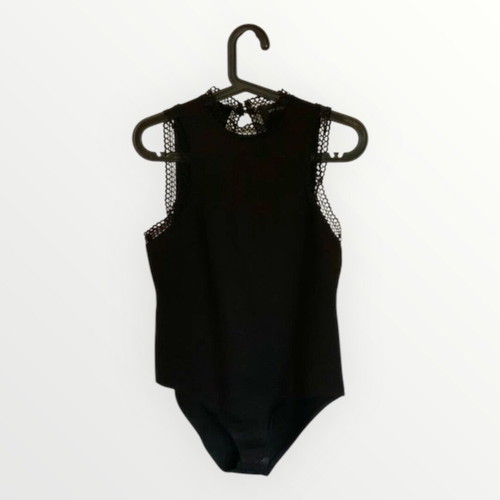 Black bodysuit with edge knitting size Small like new
