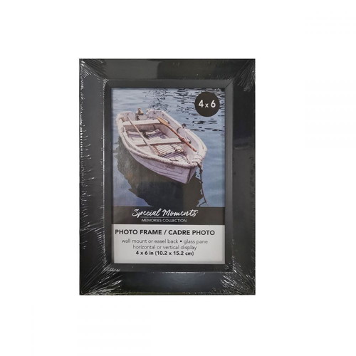 Black plastic photo frame 10x15cm new