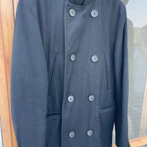 Zara coat used, black, medium size, wool blend