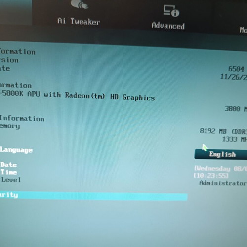ASUS F2A85-M LE motherboard with AMD A10-5800K CPU and 8GB DDR3 RAM used