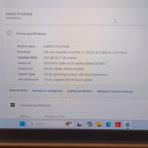 Lenovo ThinkPad X1 i7-1185G7 laptop like new, 16GB, 256GB SSD, touchscreen