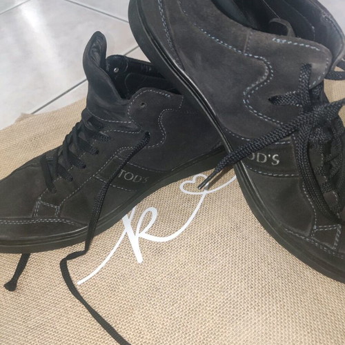 Tod’s black suede sneakers used, size 42.5-43