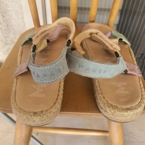 Leather sandals size 40 made in Spain like new, colorful, anatomical