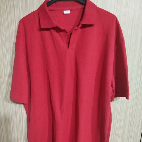 Polo shirt new, 3XL, red, 100% cotton