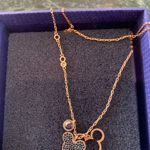 Swarovski necklace new, gold color