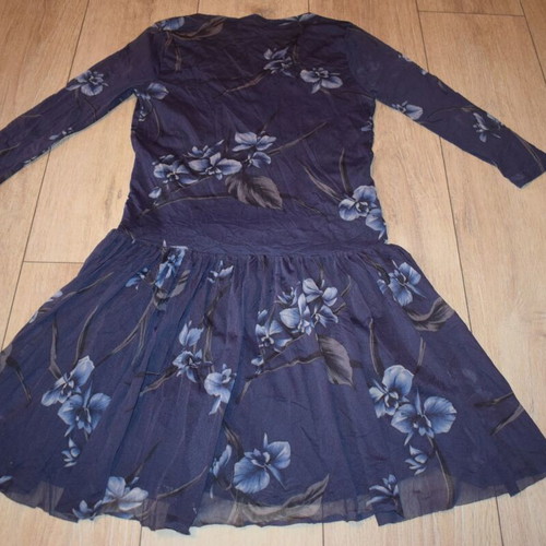 GANNI Etsu Mesh dress size M like new, blue and multicolor