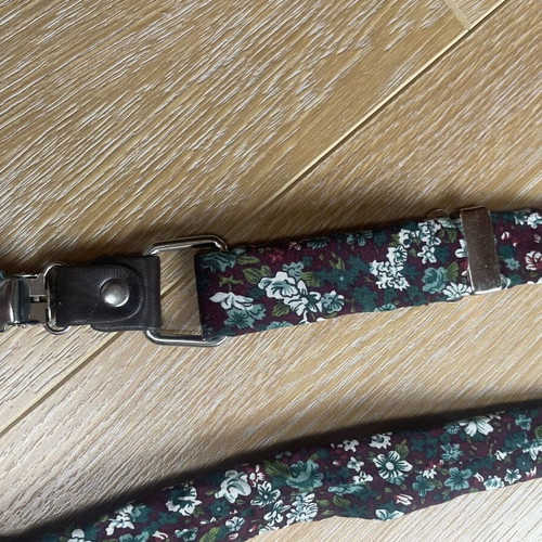 Topman Floral Suspenders like new, brown, adjustable