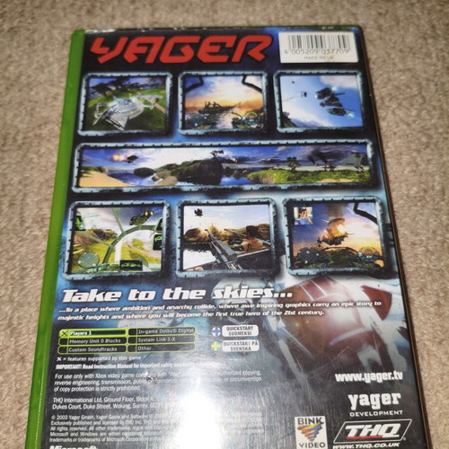 Yager Xbox πρωτότυπο παιχνίδι μεταχειρισμένο