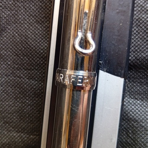 Parafernalia pen used, metal chrome finish, 1980s design