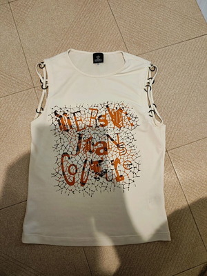 Versace T-Shirt Αμάνικο Medium Λευκό Σαν Καινούργιο