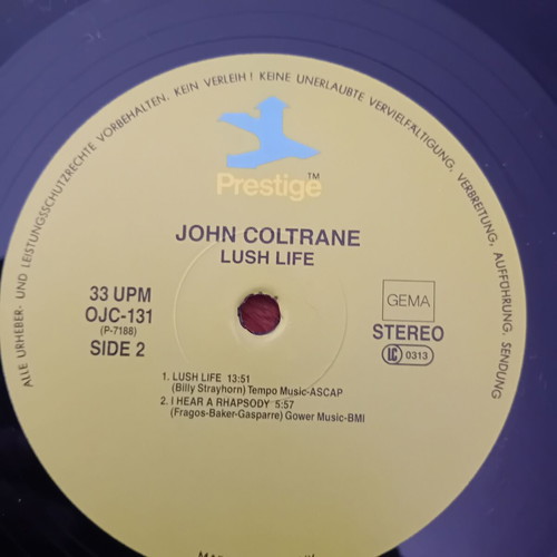 John Coltrane Lush Life LP used, jazz